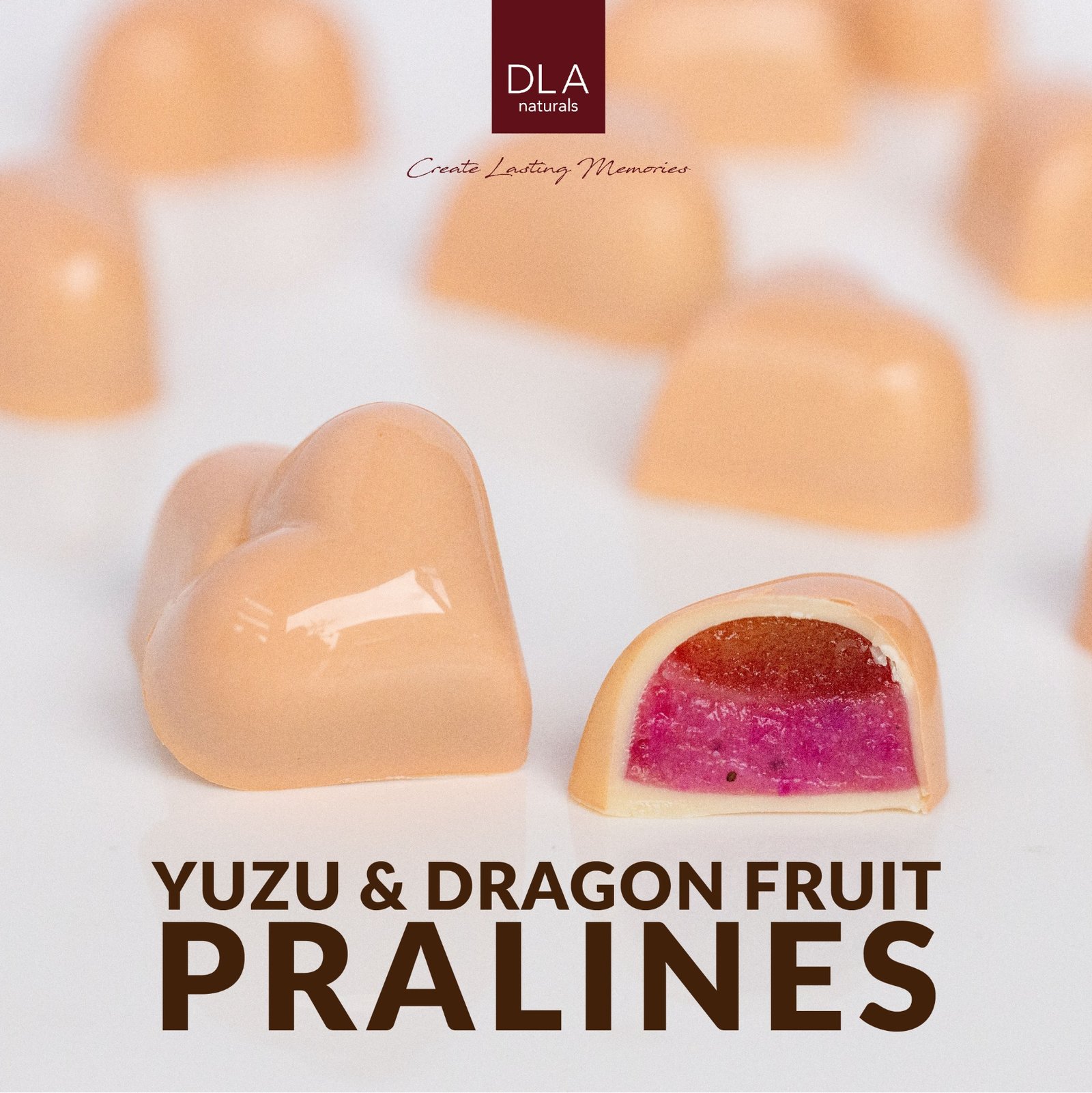 Yuzu & Dragon fruit Pralines
